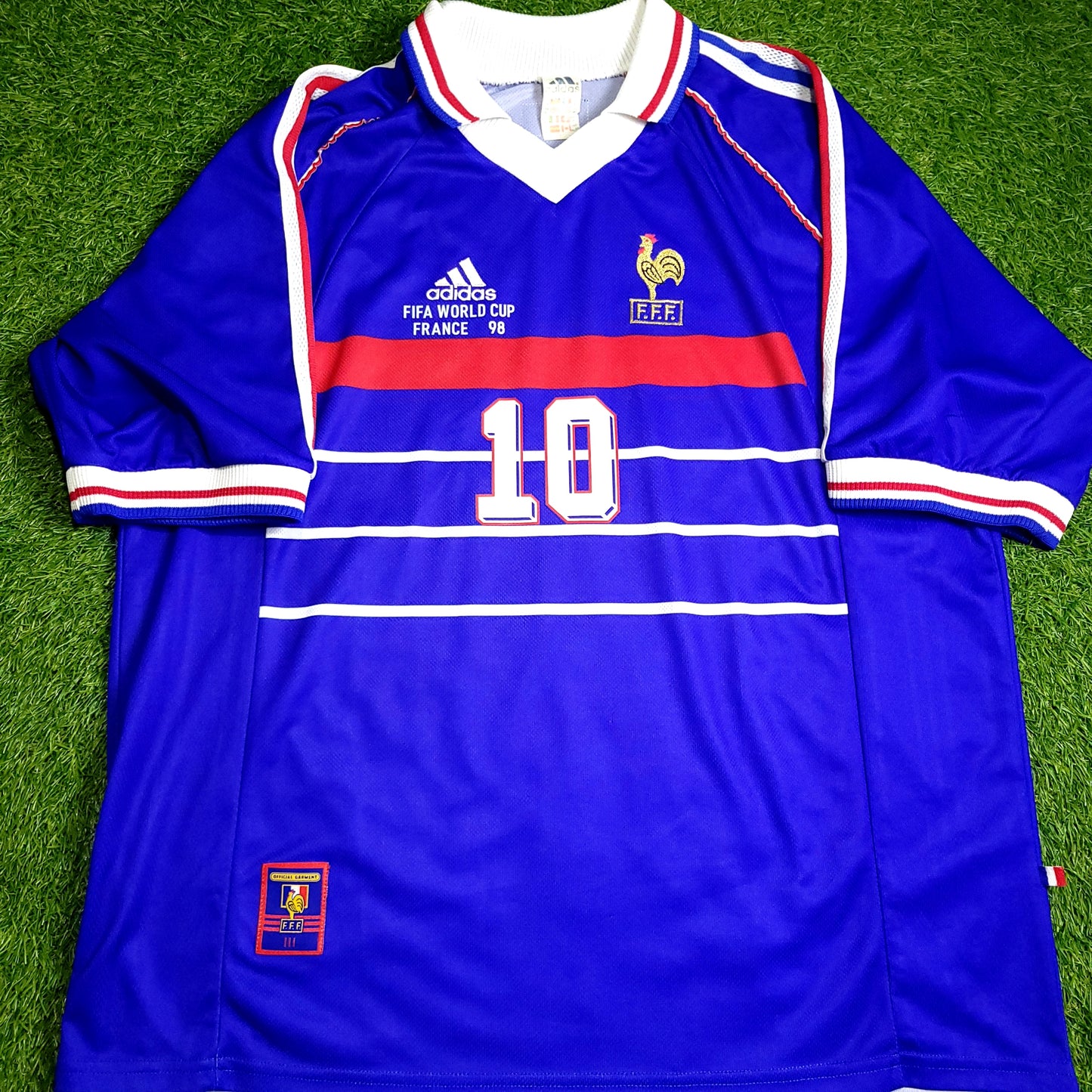 Zidane France 1998 WORLD CUP FINAL Home Soccer Jersey XL