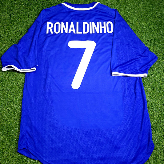 Ronaldinho Nike Brazil 2000 Away Soccer Jersey L