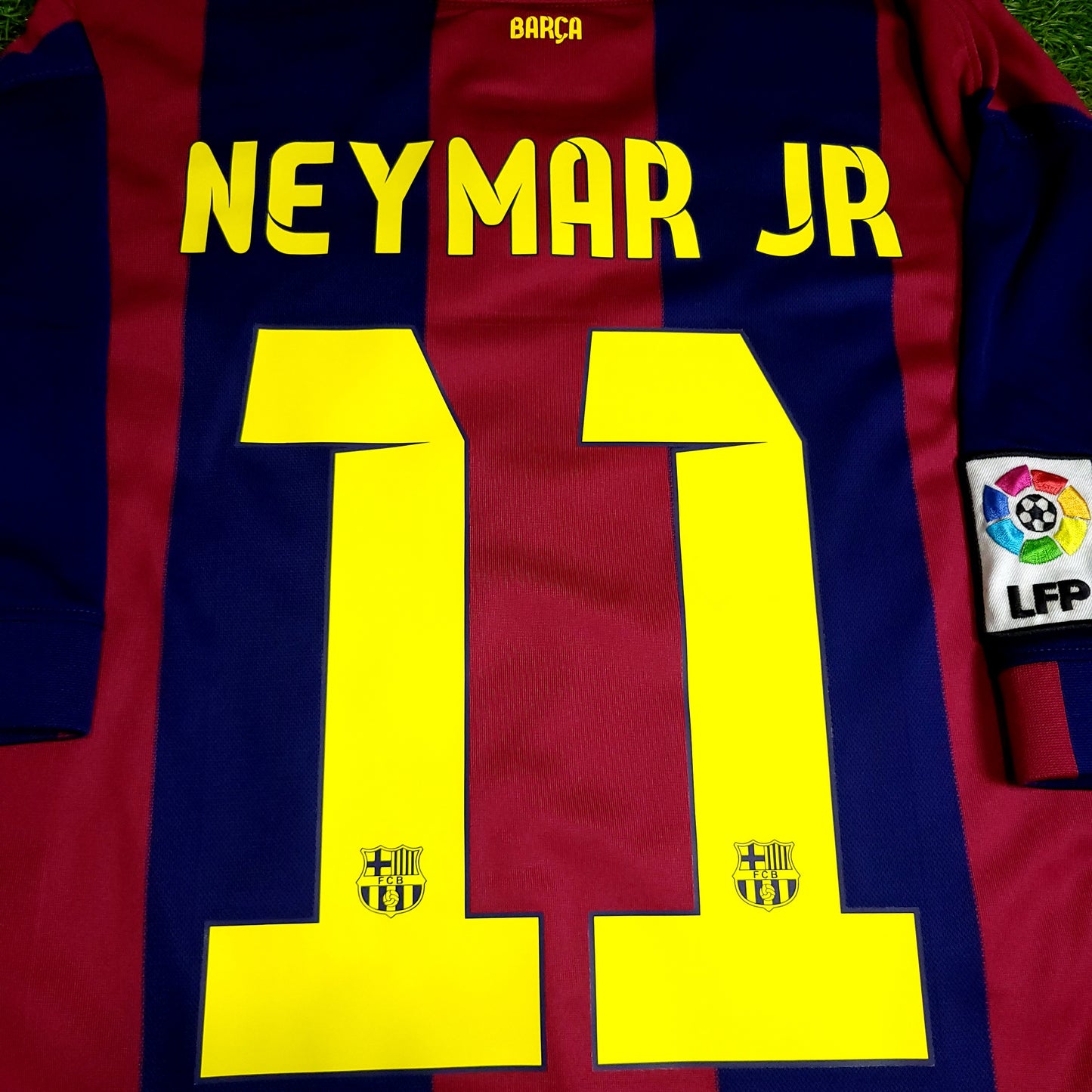 Neymar Barcelona 2014 2015 TREBLE Soccer Jersey XL SKU# 610594-422