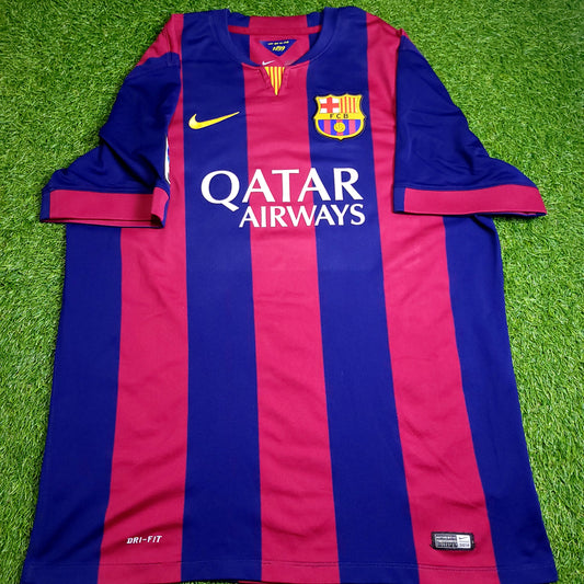 Neymar Barcelona 2014 2015 TREBLE Soccer Jersey XL SKU# 610594-422