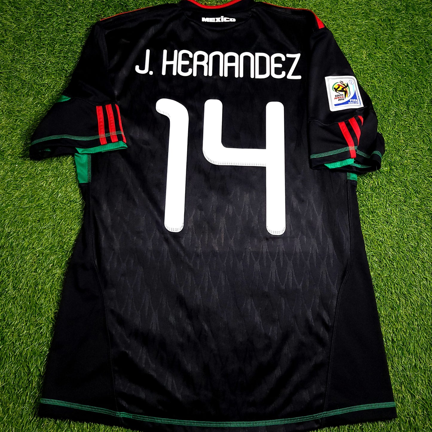 Chicharito Mexico 2010 WORLD CUP Away Black Soccer Jersey M SKU# P41397