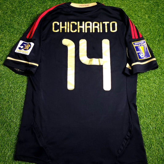 Chicharito Mexico 2011 GOLD CUP FINAL Soccer Away Jersey M SKU# V31526