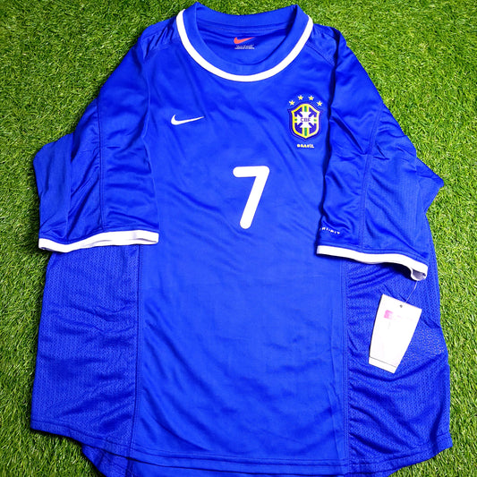 Ronaldinho Nike Brazil 2000 Away Soccer Jersey BNWT L