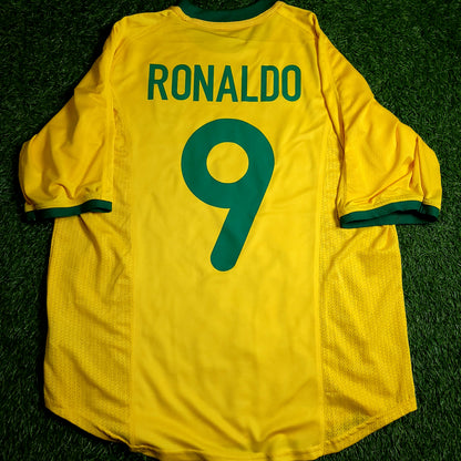 Ronaldo Brazil 2000 Home Soccer Jersey M
