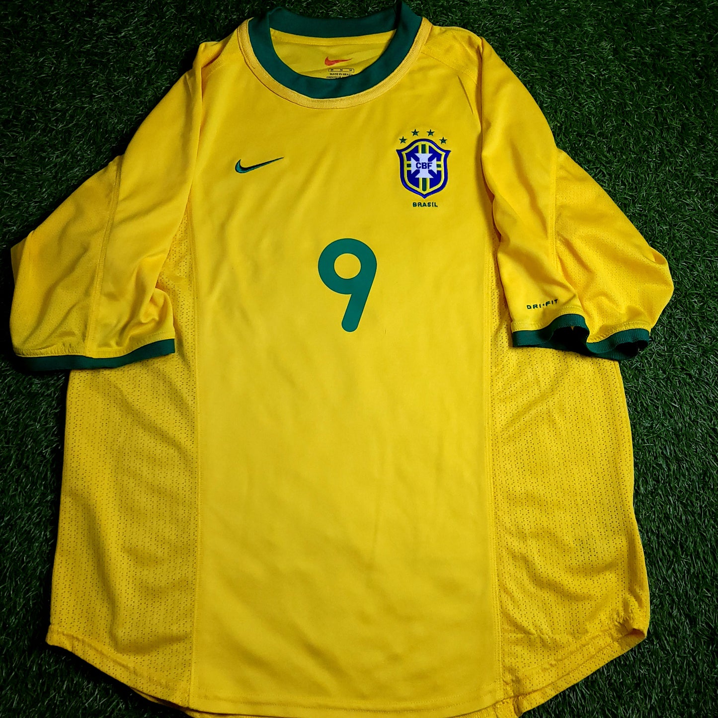 Ronaldo Brazil 2000 Home Soccer Jersey M