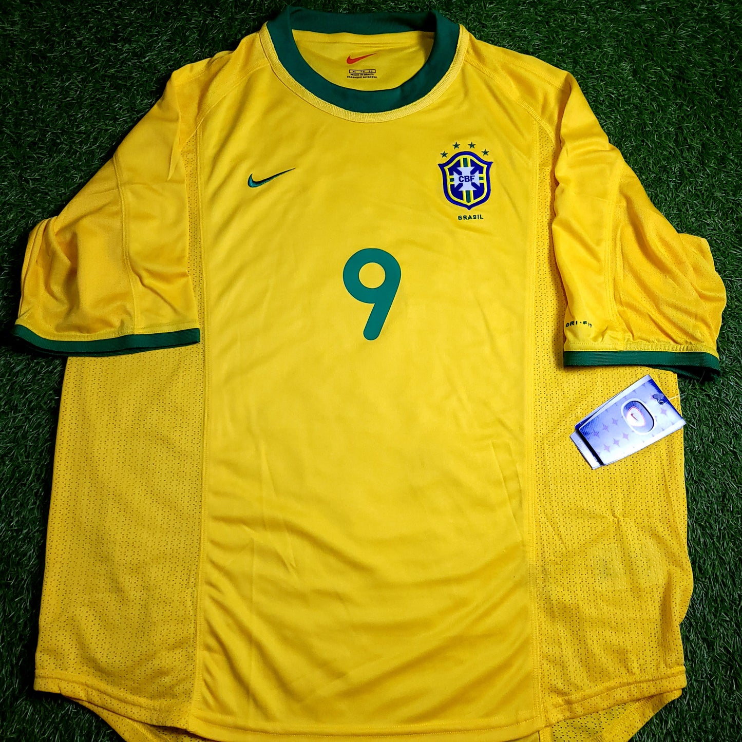 Ronaldo Brazil 2000 Home Soccer Jersey BNWT XL