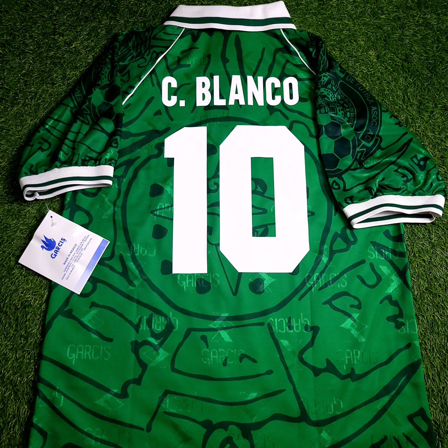 Blanco Mexico Garcis 1999 Confederations Cup Final Soccer Jersey BNWT M