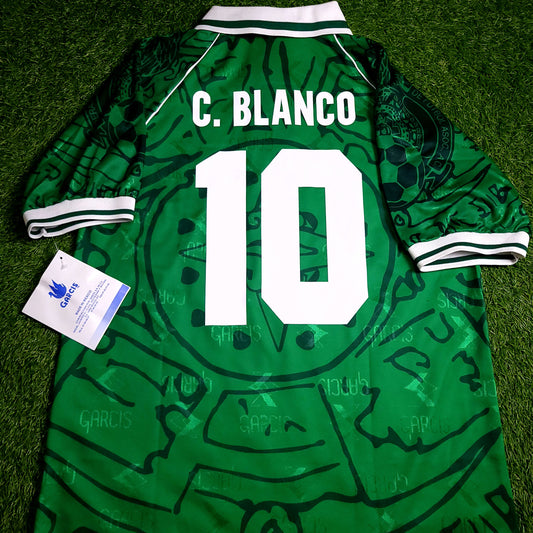 Blanco Mexico Garcis 1999 Confederations Cup Final Soccer Jersey BNWT M