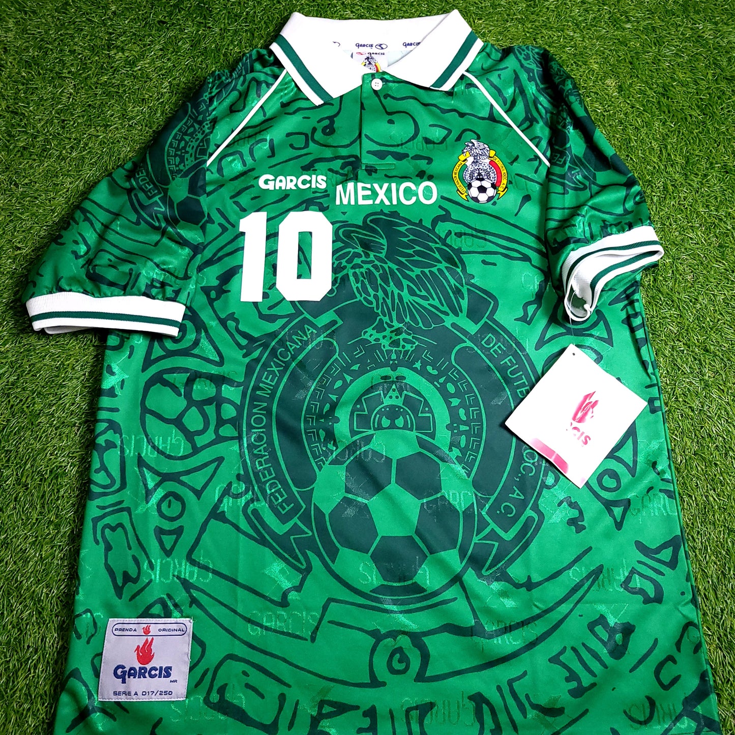 Blanco Mexico Garcis 1999 Confederations Cup Final Soccer Jersey BNWT M
