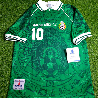 Blanco Mexico Garcis 1999 Confederations Cup Final Soccer Jersey BNWT L