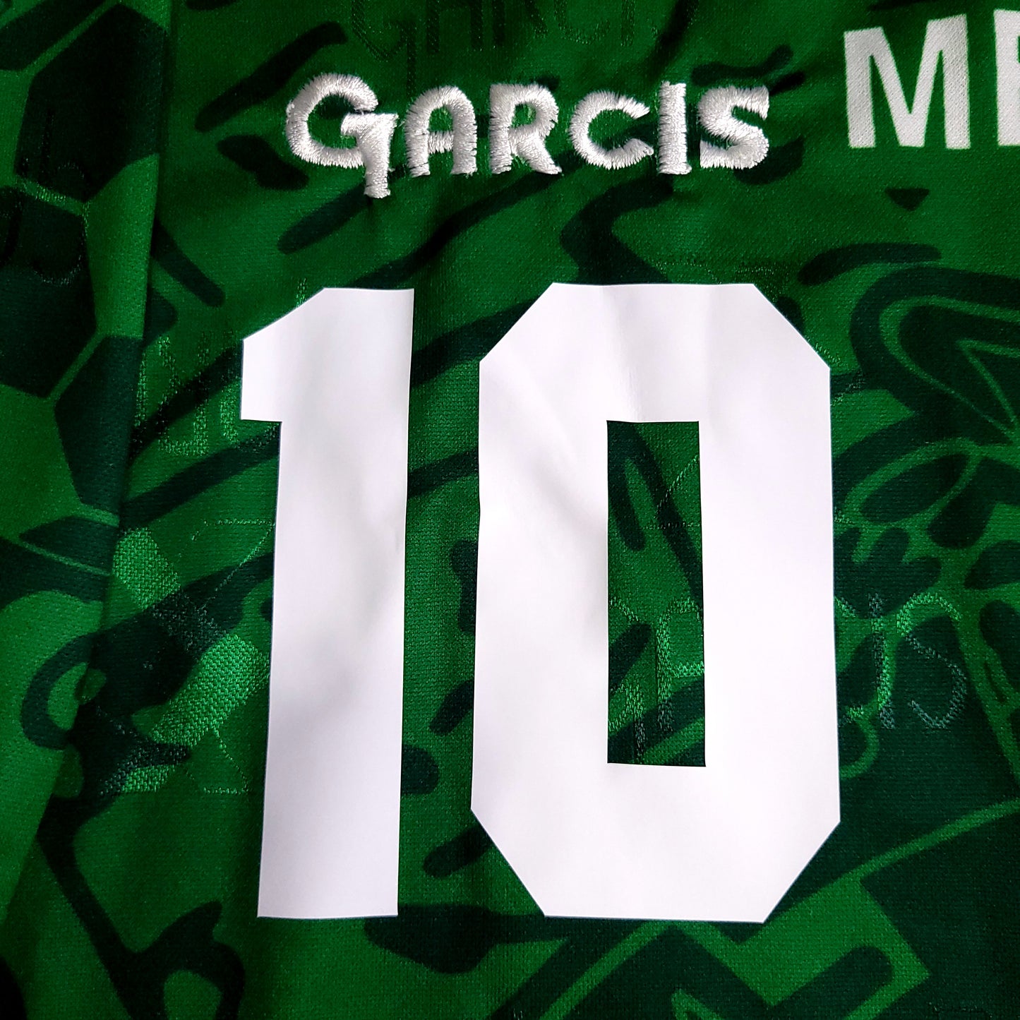 Blanco Mexico Garcis 1999 Confederations Cup Final Soccer Jersey BNWT L
