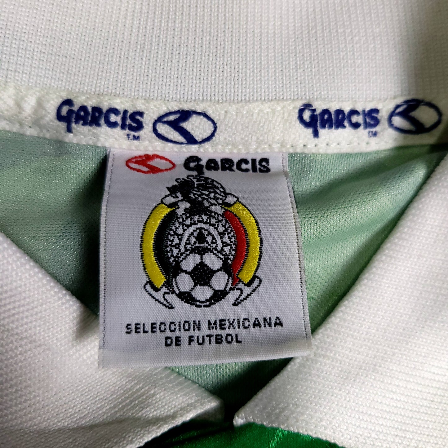 Blanco Mexico Garcis 1999 Confederations Cup Final Soccer Jersey BNWT L