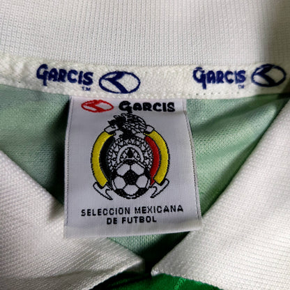 Blanco Mexico Garcis 1999 Confederations Cup Final Soccer Jersey BNWT L