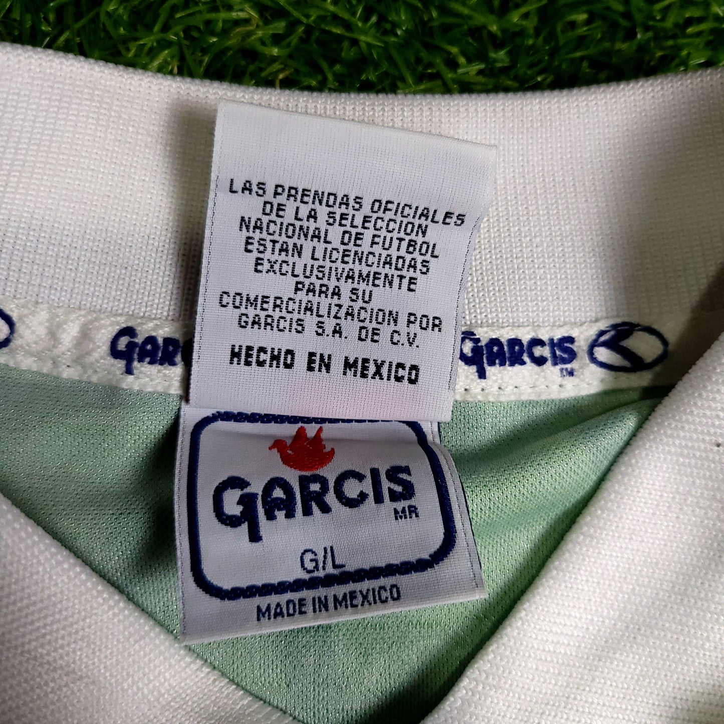 Blanco Mexico Garcis 1999 Confederations Cup Final Soccer Jersey BNWT L