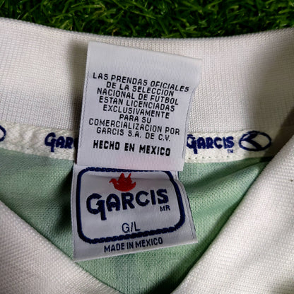 Blanco Mexico Garcis 1999 Confederations Cup Final Soccer Jersey BNWT L