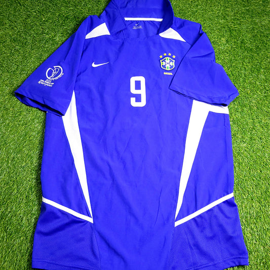 Ronaldo Brazil 2002 WORLD CUP Soccer Away Jersey M SKU# 182266