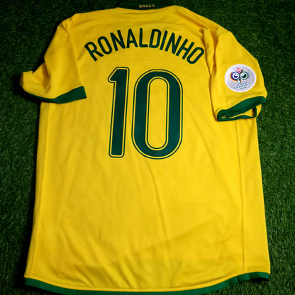 Ronaldinho Brazil 2006 World Cup Soccer Jersey L SKU# 103889