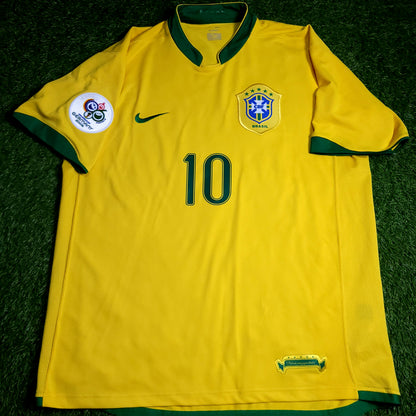 Ronaldinho Brazil 2006 World Cup Soccer Jersey L SKU# 103889