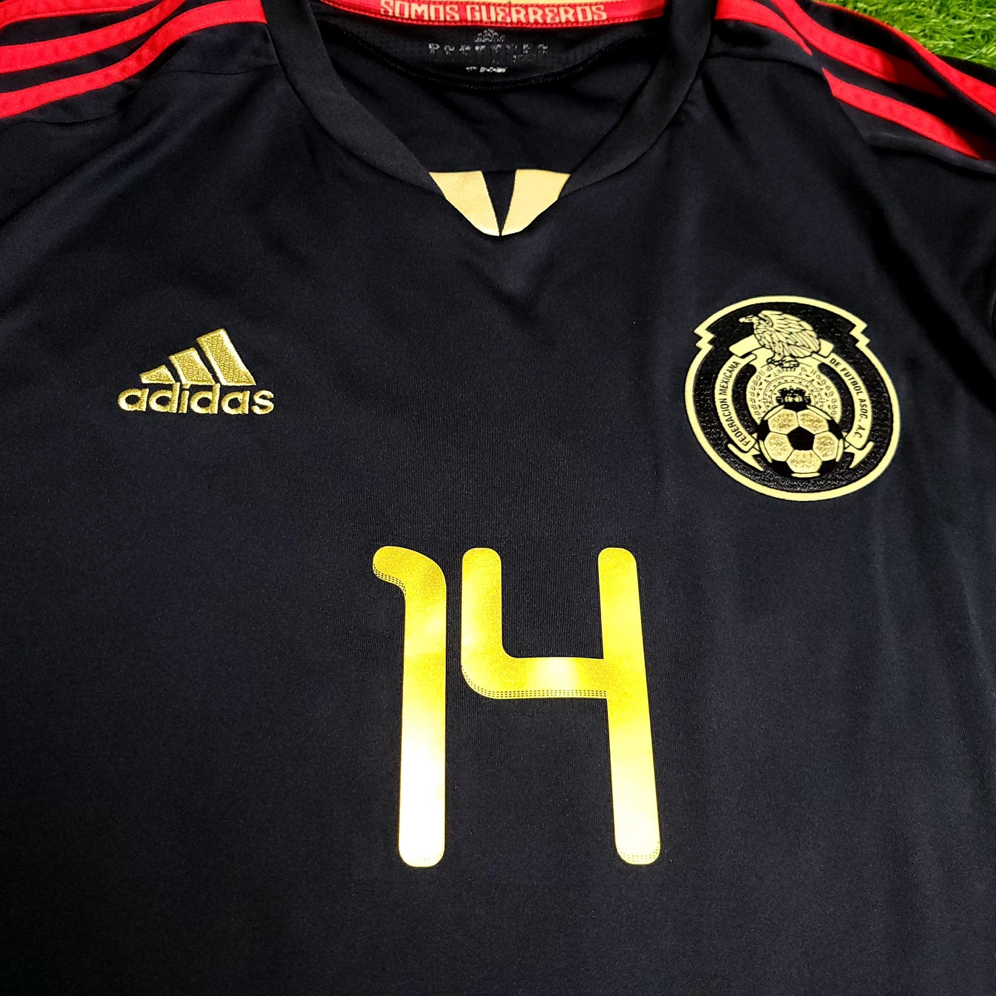 Chicharito Mexico 2011 GOLD CUP FINAL Away Soccer Jersey XL SKU# V31526