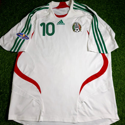 Blanco Mexico 2007 GOLD CUP Away Soccer Jersey XL SKU# 642446