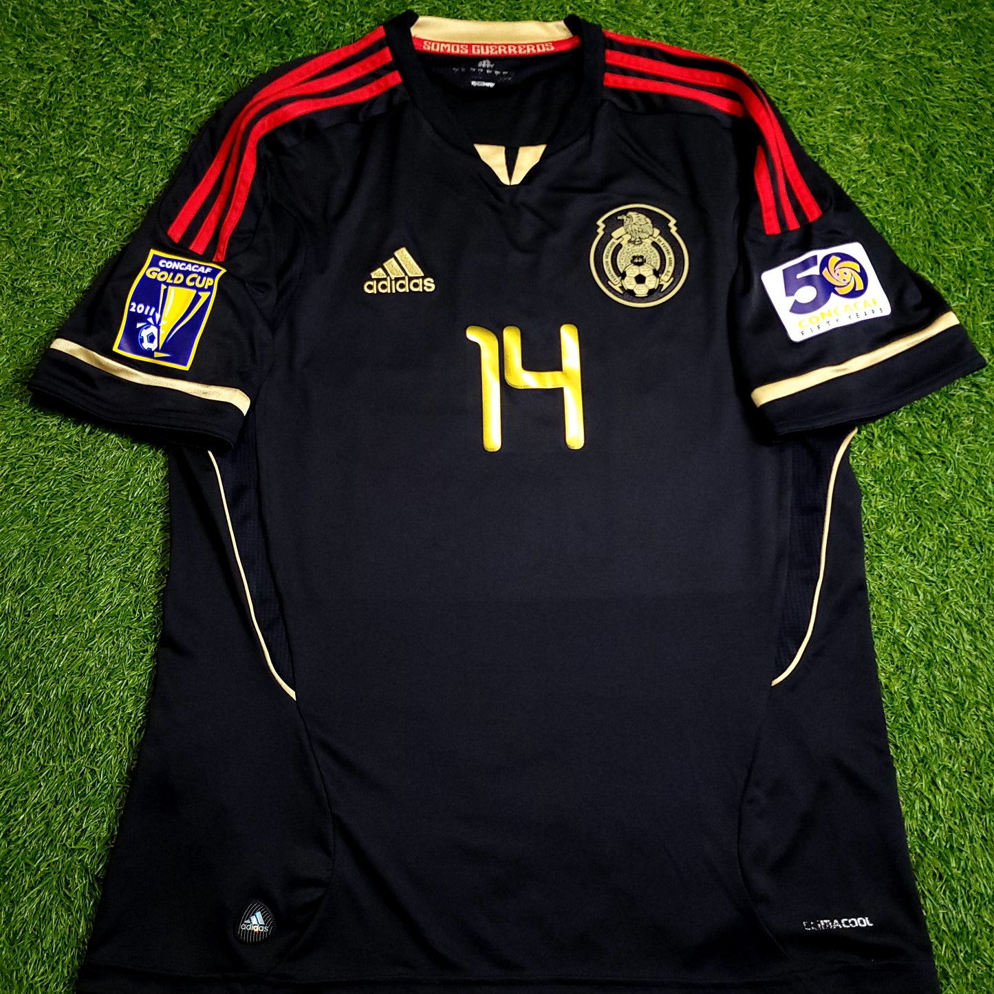 Chicharito Mexico 2011 GOLD CUP FINAL Soccer Away Jersey M SKU# V31526 - ForeverSoccerJerseys