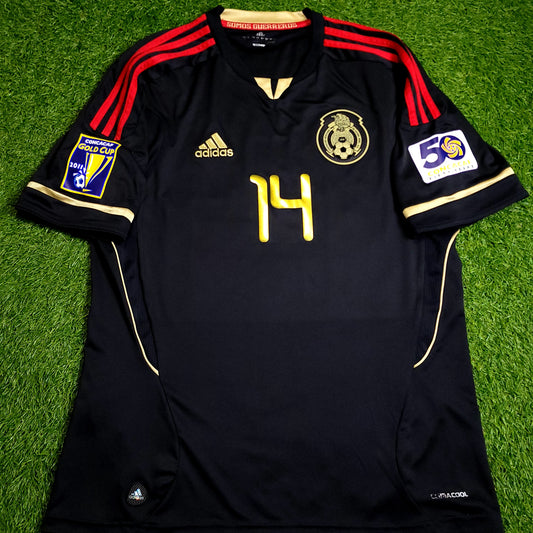 Chicharito Mexico 2011 GOLD CUP FINAL Soccer Away Jersey M SKU# V31526 - ForeverSoccerJerseys
