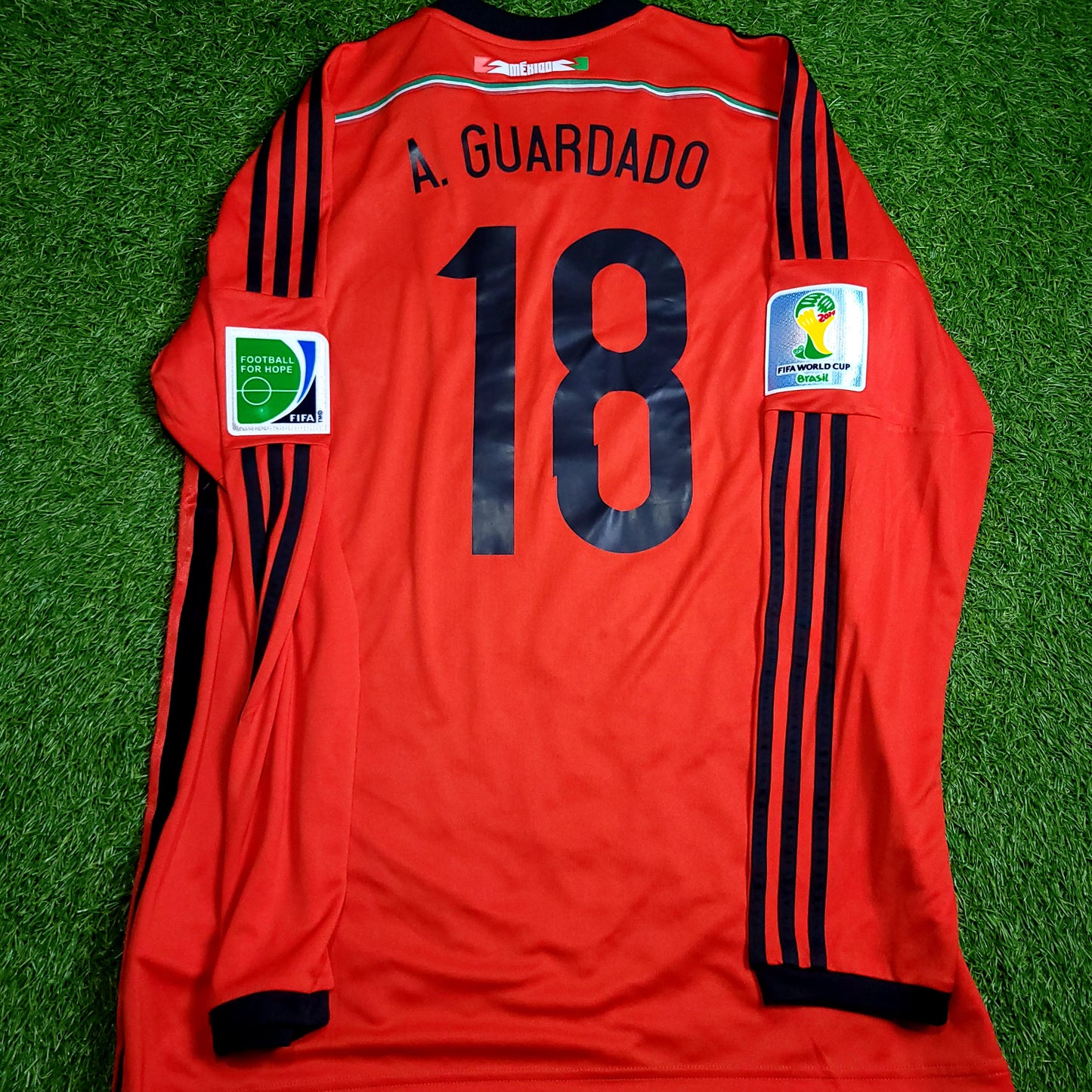 Guardado Mexico 2014 WORLD CUP Away Soccer Jersey BNWT L SKU# D83527