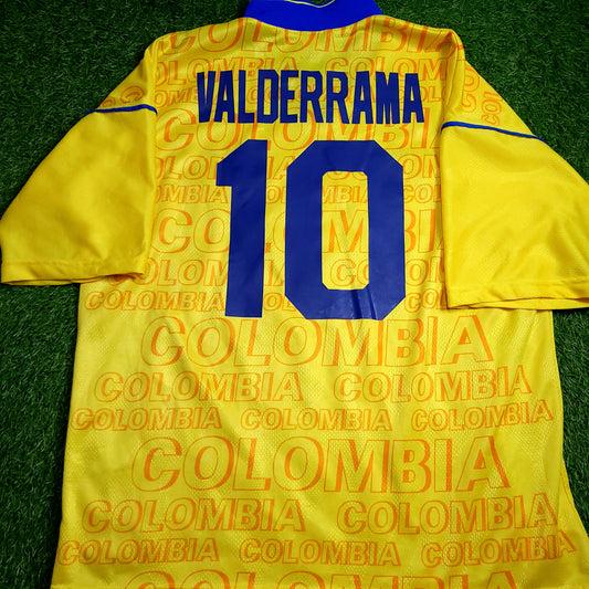 Valderrama Colombia 1997 Copa America Umbro Soccer Jersey XL
