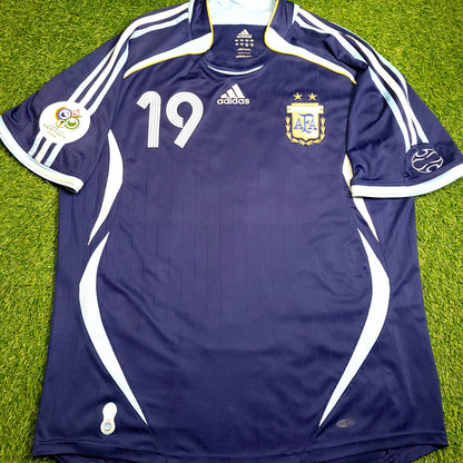 Messi Argentina 2006 WORLD CUP Away Soccer Jersey L SKU# 069519 - ForeverSoccerJerseys