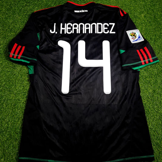 Chicharito Mexico 2010 WORLD CUP Away Black Soccer Jersey M SKU# P41397 - ForeverSoccerJerseys