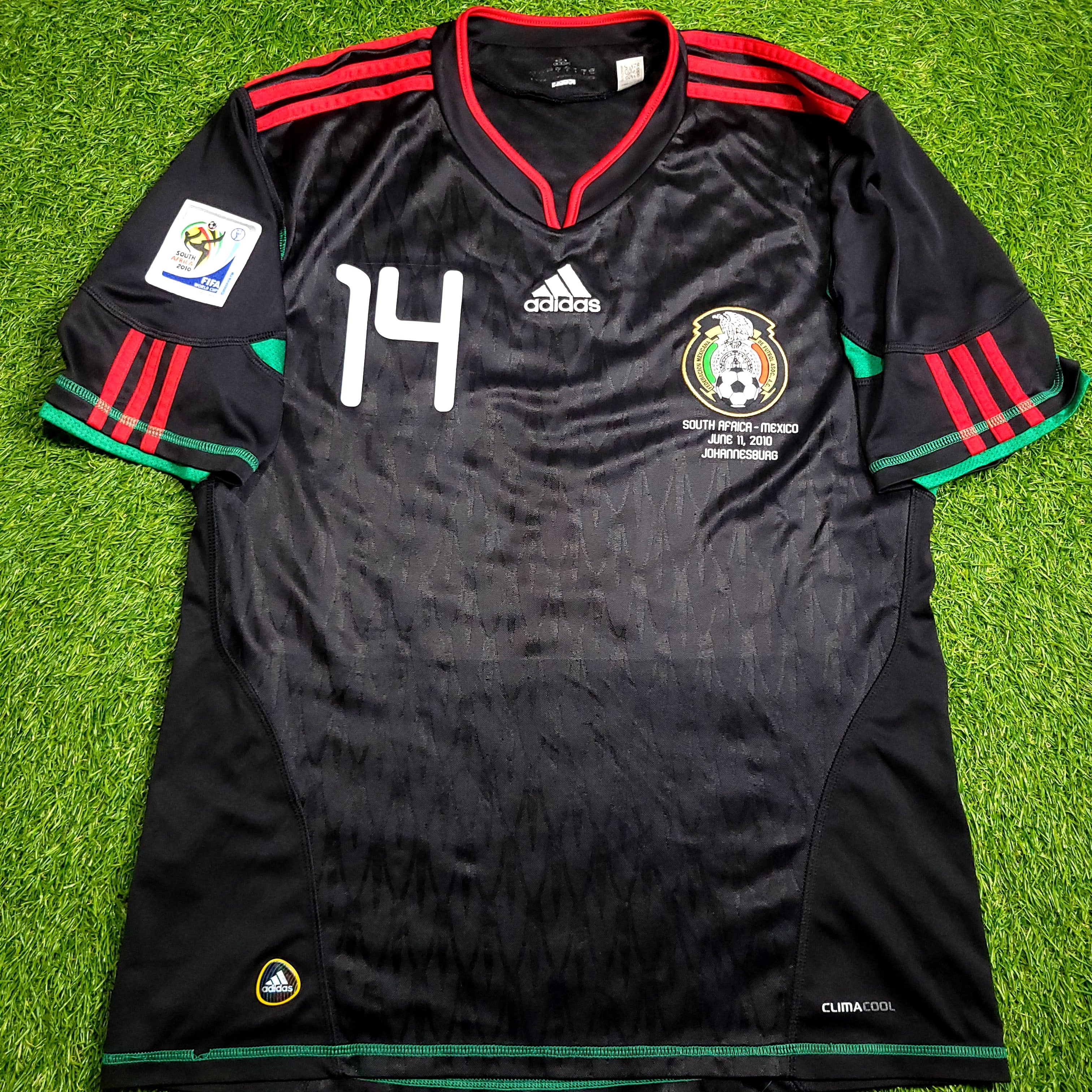 Chicharito Mexico 2010 WORLD CUP Away Black Soccer Jersey M SKU