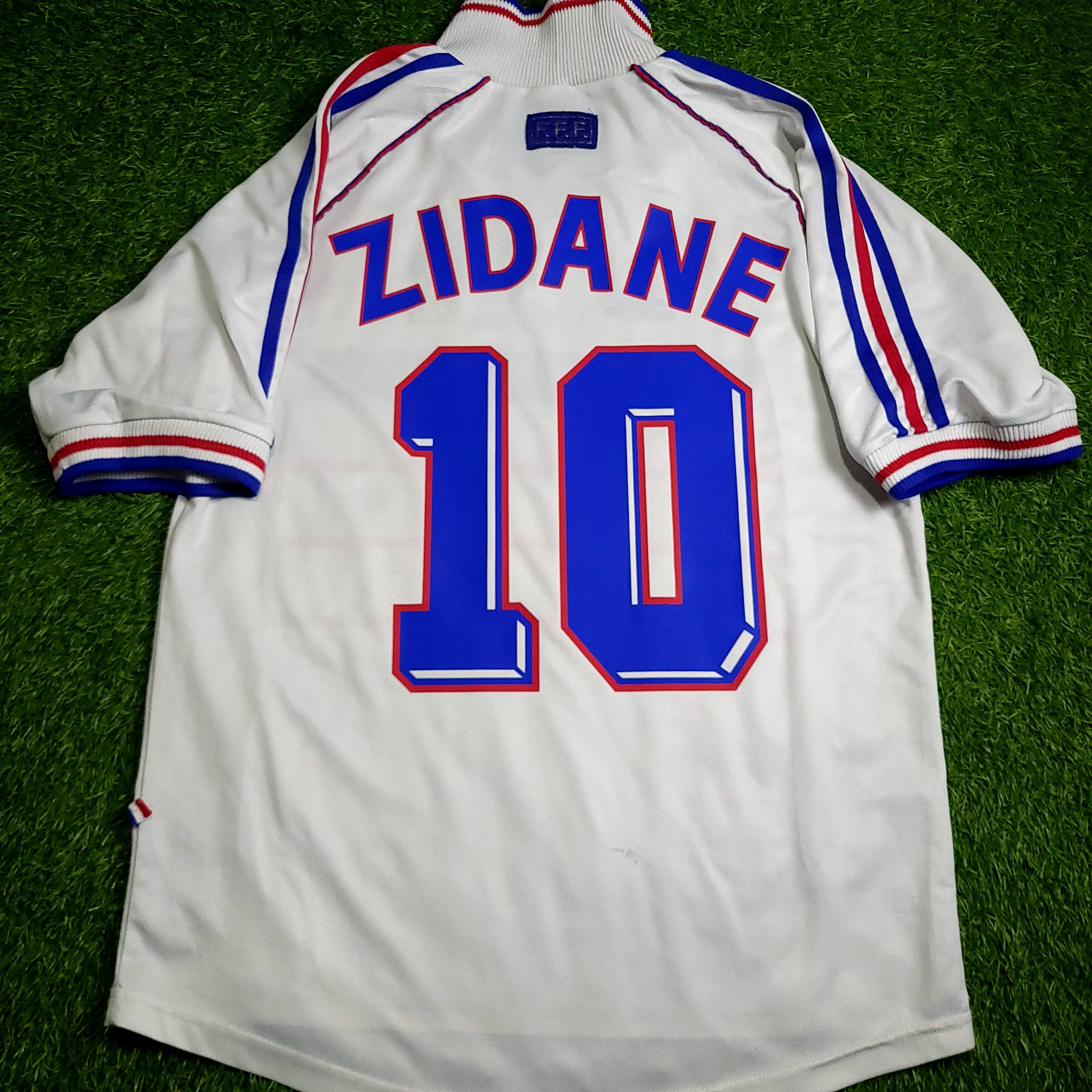 Zidane France 1998 WORLD CUP Away Soccer Jersey M