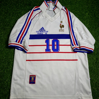 Zidane France 1998 WORLD CUP Away Soccer Jersey M