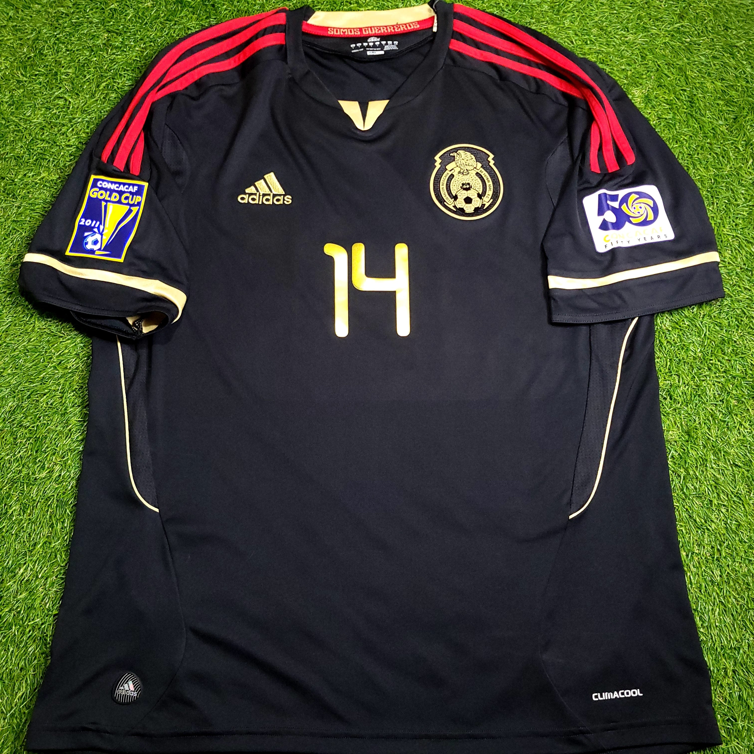Chicharito Mexico 2011 GOLD CUP FINAL Soccer Away Jersey L SKU
