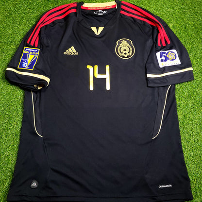 Chicharito Mexico 2011 GOLD CUP FINAL Soccer Away Jersey L SKU# V31526 - ForeverSoccerJerseys
