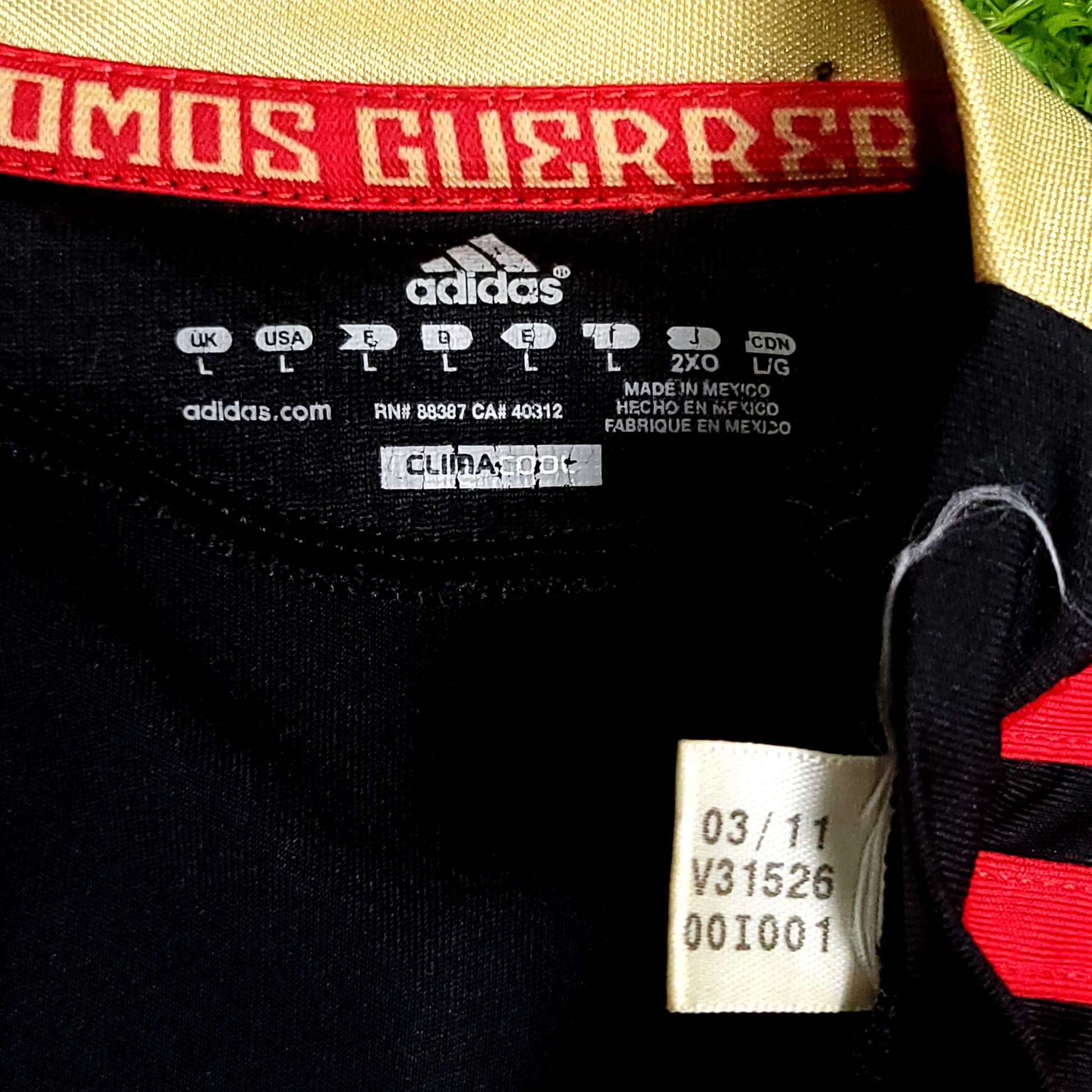 Chicharito Mexico 2011 GOLD CUP FINAL Soccer Away Jersey L SKU# V31526 - ForeverSoccerJerseys