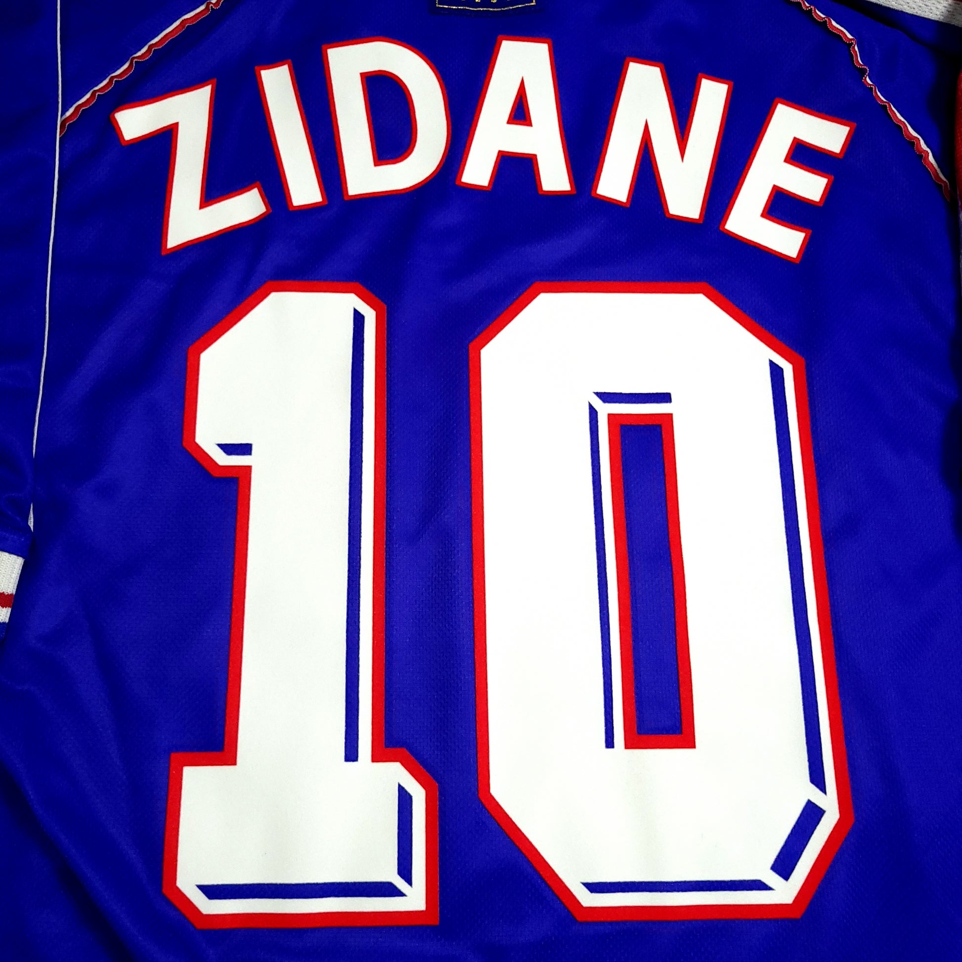 Zidane France 1998 WORLD CUP FINAL Home Soccer Jersey L - ForeverSoccerJerseys