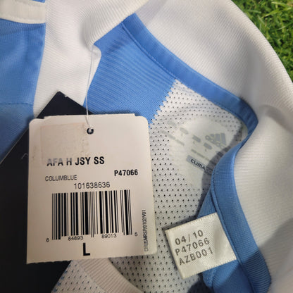 Messi Argentina 2010 WORLD CUP Soccer Jersey BNWT L SKU# P47066