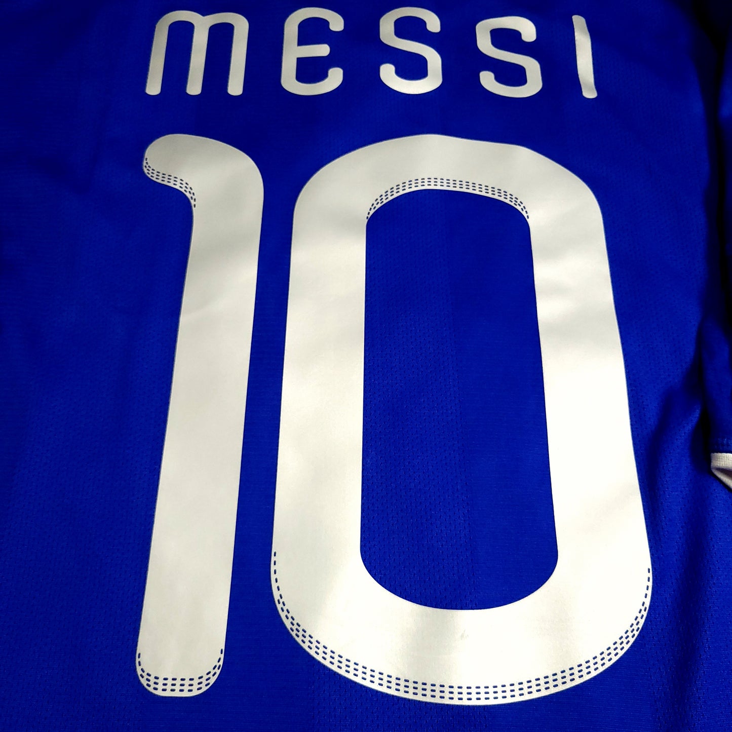 Messi Argentina 2010 WORLD CUP Away Soccer Jersey L SKU# P47053