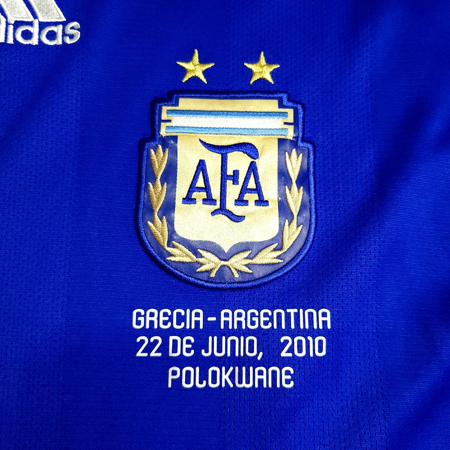 Messi Argentina 2010 WORLD CUP Away Soccer Jersey L SKU# P47053