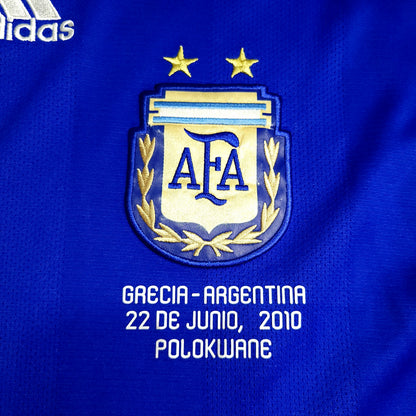 Messi Argentina 2010 WORLD CUP Away Soccer Jersey L SKU# P47053