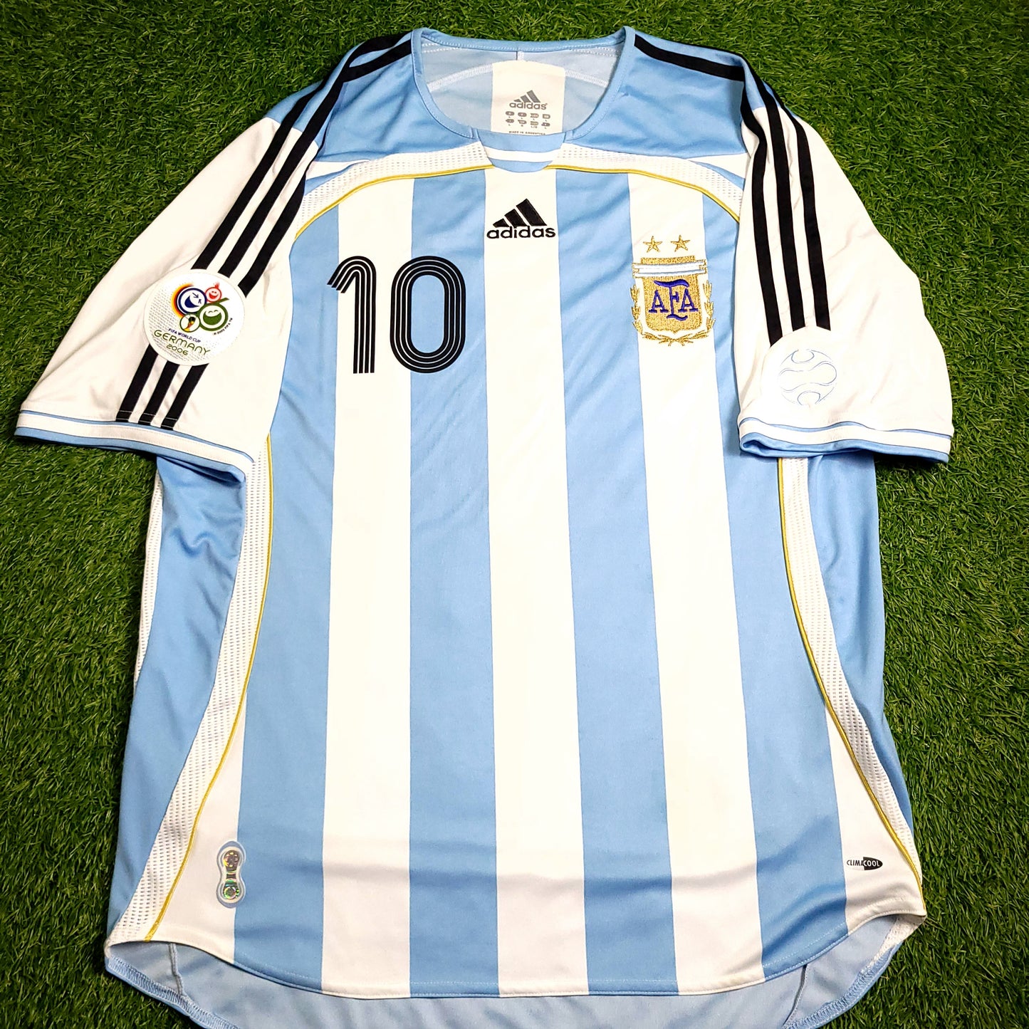 Riquelme Argentina 2006 WORLD CUP Soccer Jersey L SKU# 838643