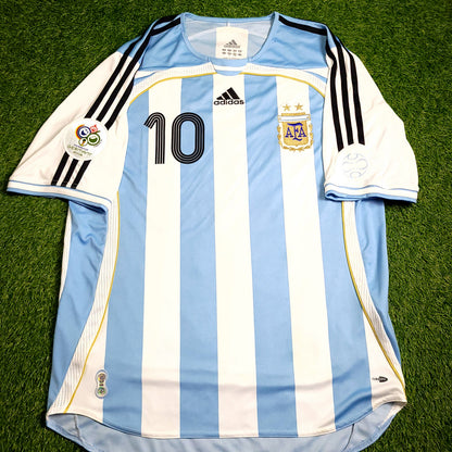 Riquelme Argentina 2006 WORLD CUP Soccer Jersey L SKU# 838643