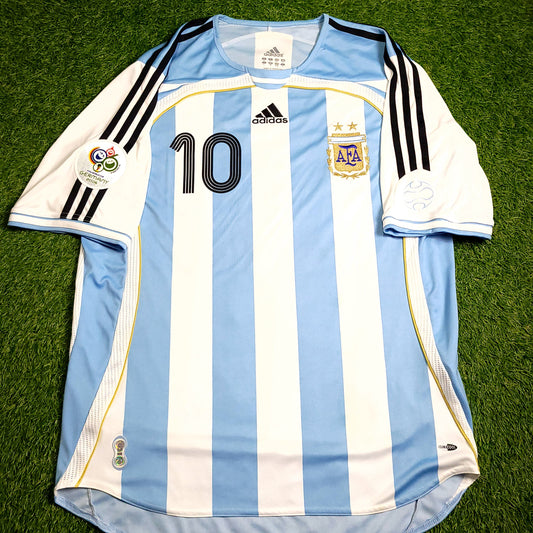 Riquelme Argentina 2006 WORLD CUP Soccer Jersey L SKU# 838643