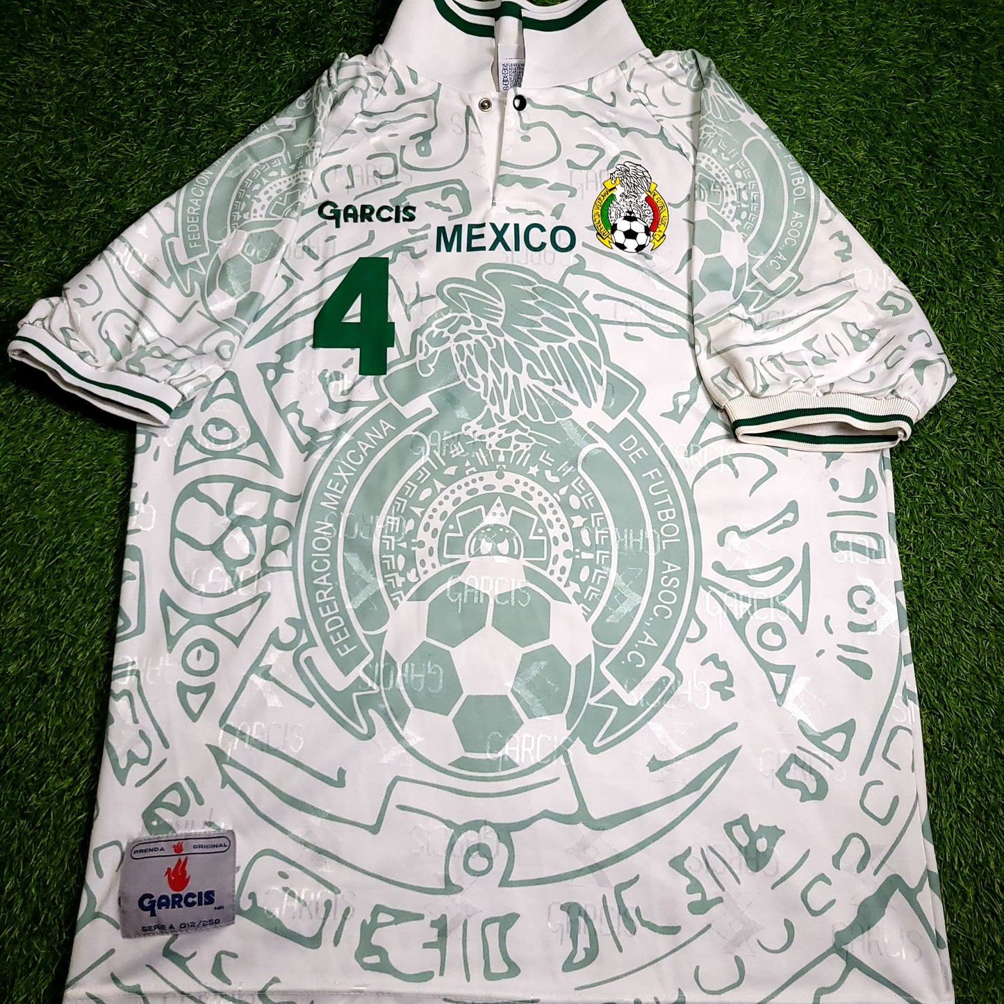 Marquez Mexico Garcis 1999 Confederations Cup Away Soccer Jersey L