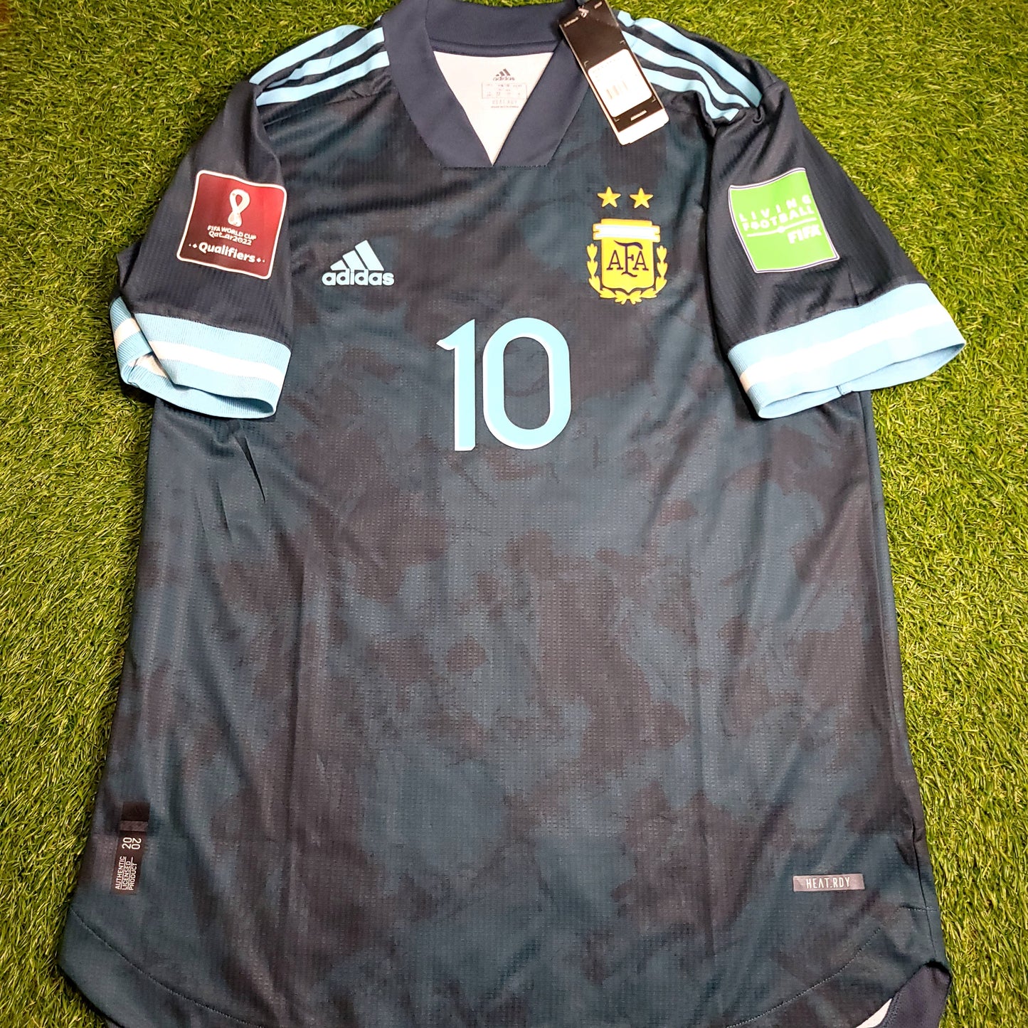 Messi Argentina 2020 2021 2022 WC QUALIFIERS PLAYER ISSUE Away Soccer Jersey BNWT L SKU# FH8570