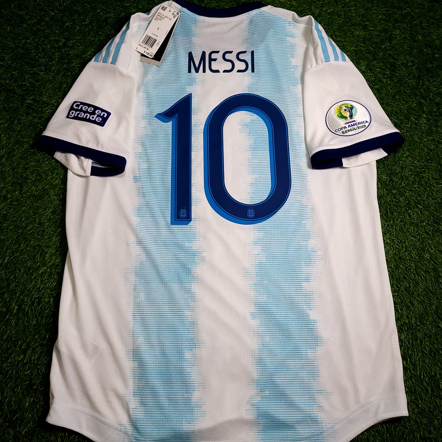 Messi Argentina 2019 COPA AMERICA PLAYER ISSUE Soccer Jersey BNWT L SKU# DP0225