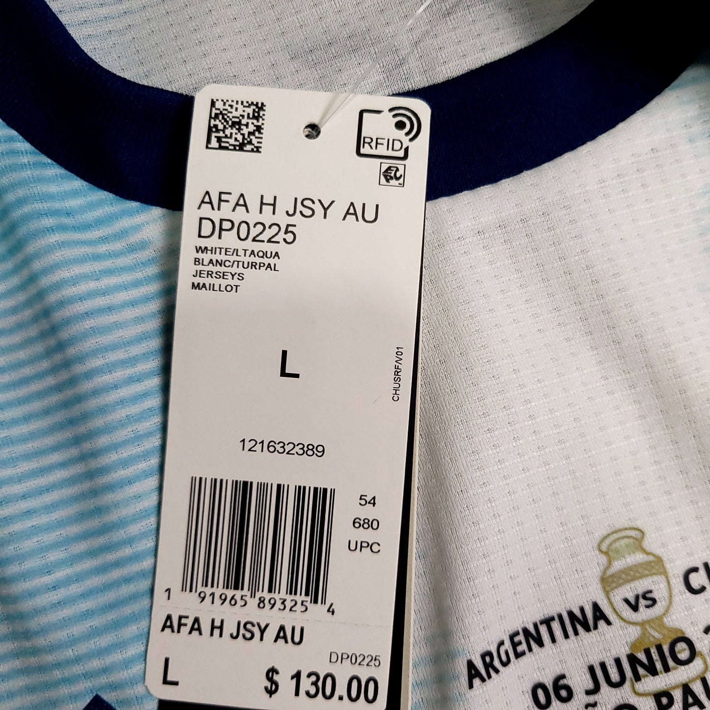 Messi Argentina 2019 COPA AMERICA PLAYER ISSUE Soccer Jersey BNWT L SKU# DP0225