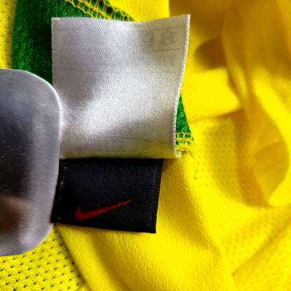 Ronaldinho Brazil 2002 WORLD CUP Soccer Home Jersey L