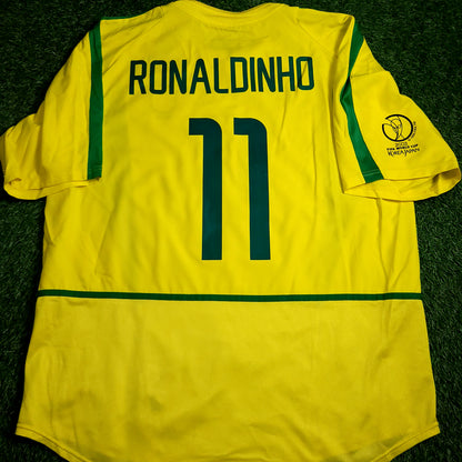 Ronaldinho Brazil 2002 WORLD CUP Soccer Jersey XL SKU# 113382